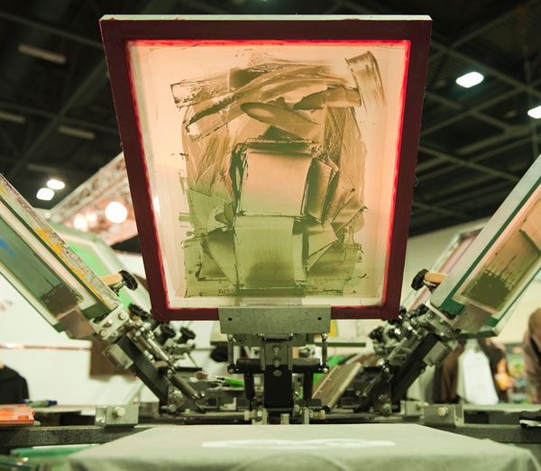 Image showing a screen printing press